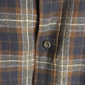 Roundtree & Yorke Plaid Flannel Shirt Long Sleeves Men's Big & Tall Size 3XB